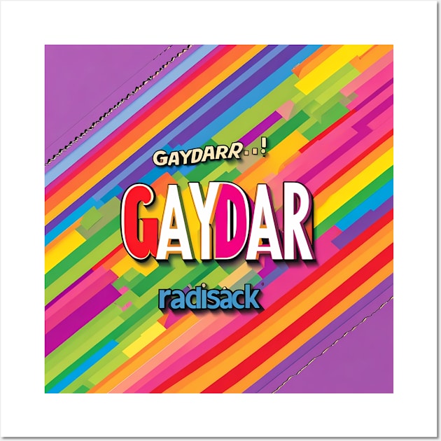 Rainbow Frequency Gaydar Wall Art by trubble